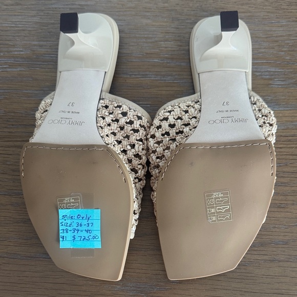 New Jimmy Choo Beige Orly Heeled Sandals - Picture 3 of 6